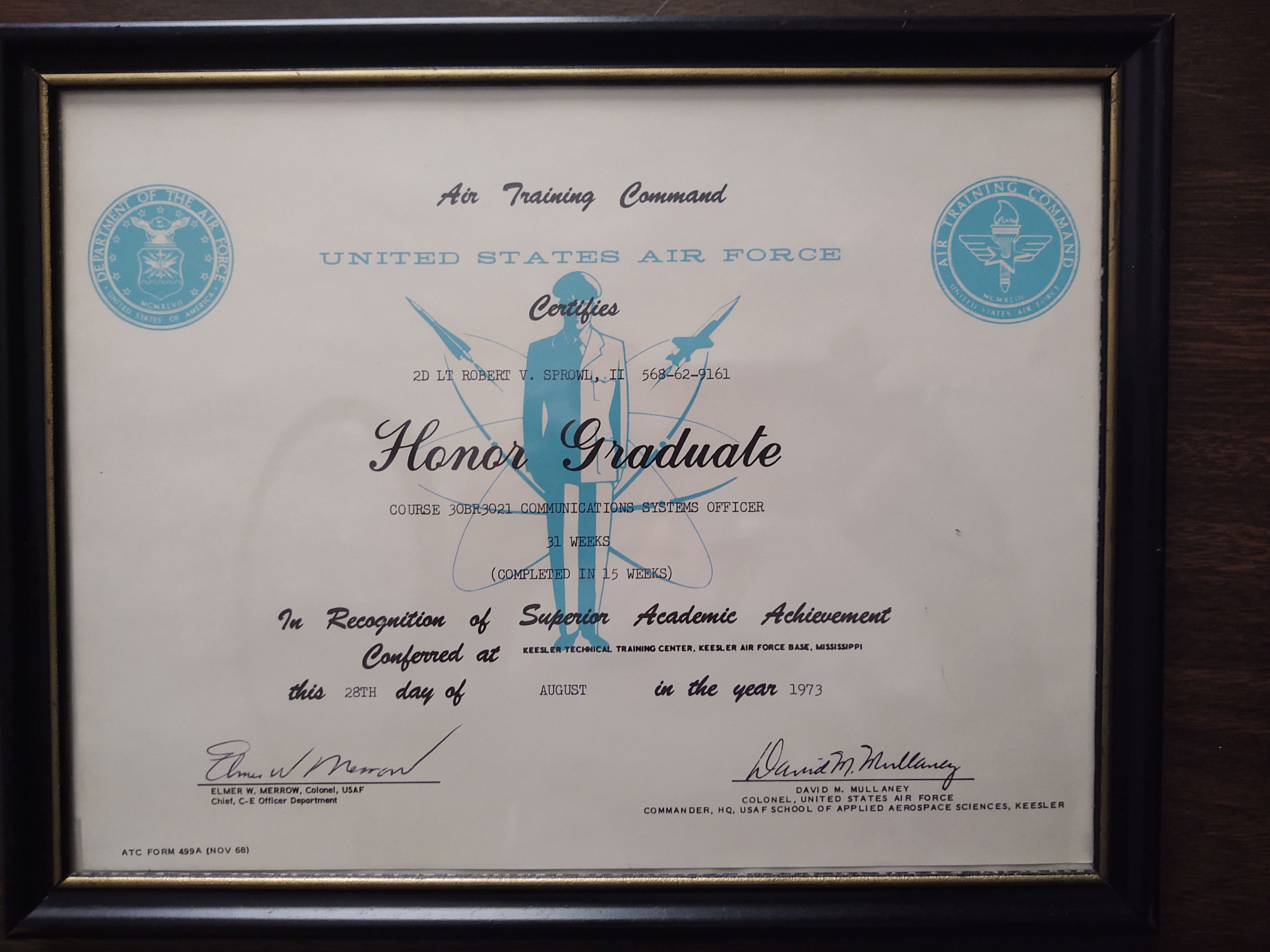 Honor Grad Certificate.